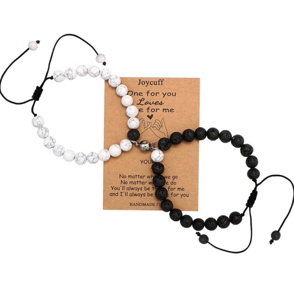 NWT Joycuff Couple Matching Beaded Bracelets